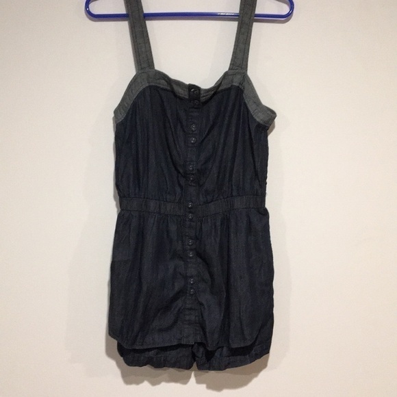 French Connection Jean Romper Sz 6 - Picture 1 of 5